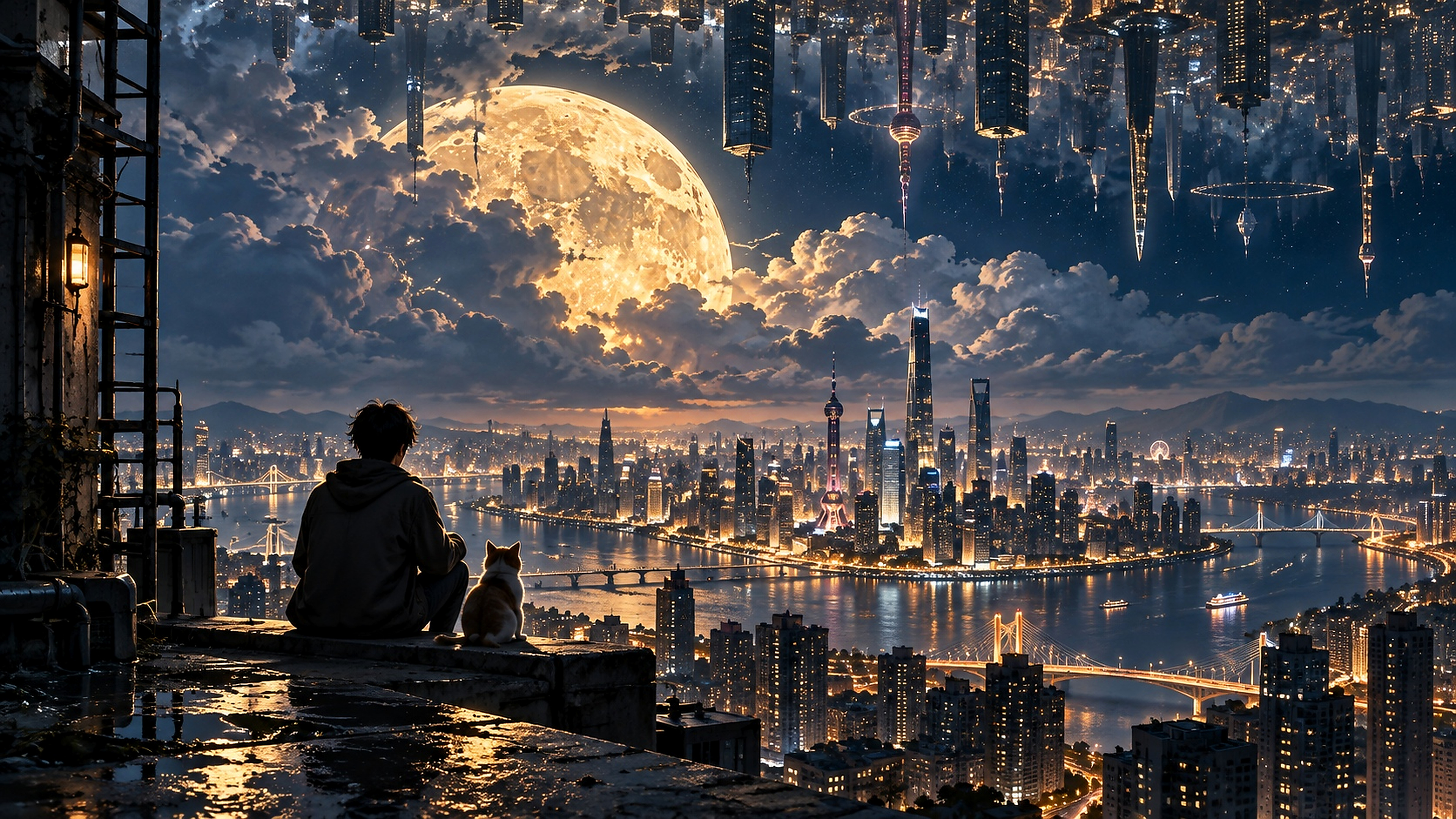 异想世界的城市与月色